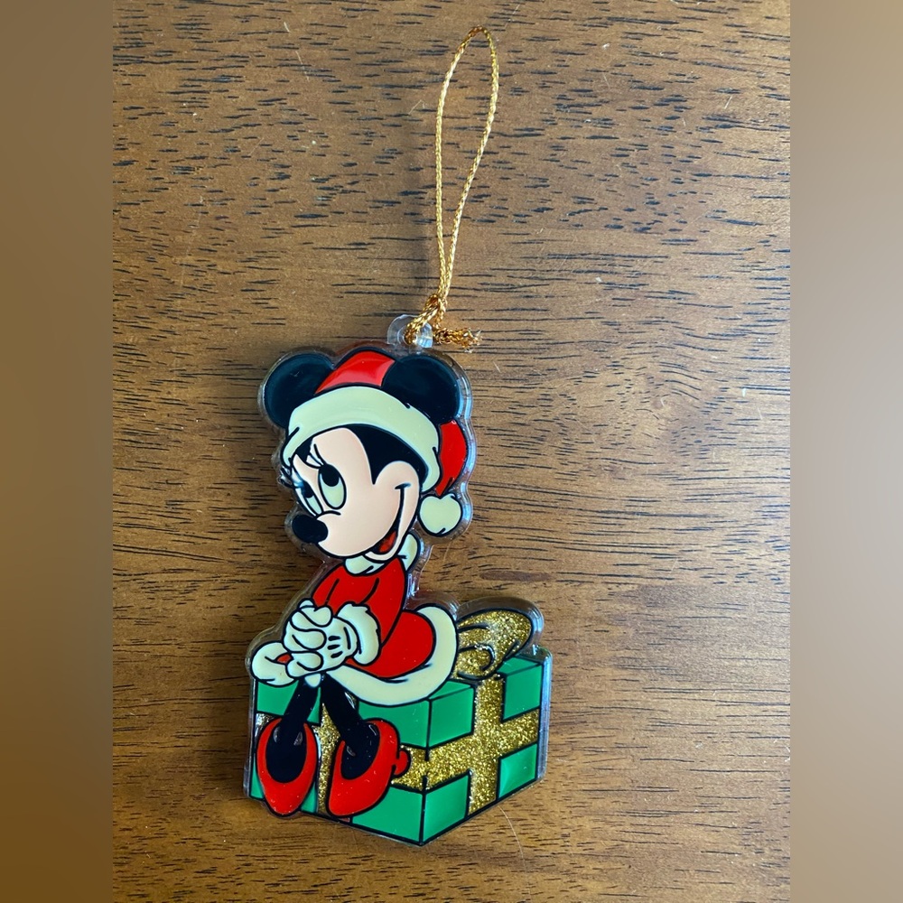 Disney Christmas Minnie Mouse ornament acrylic plastic